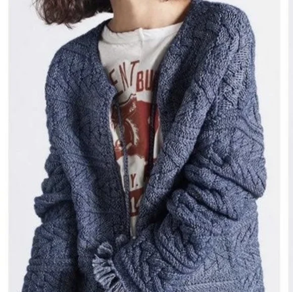 🎊HP🎊❄️$348 Current/Elliott Cable Fringe Sweater - Picture 2 of 9